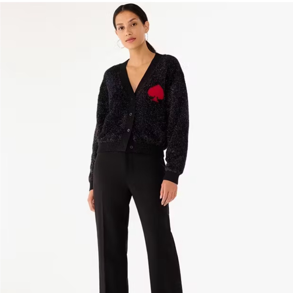 Kate Spade Sparkle Logo Cardigan
